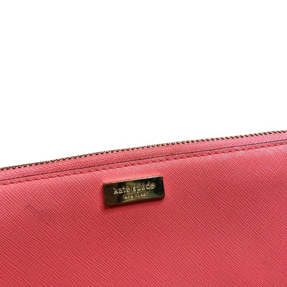 Kate Spade New York Saffiano Leather Zip Around Accordion Phone Wallet Pink - Picture 6 of 8
